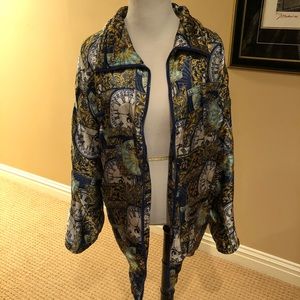 Beautiful multicolored blue&gold clock jacket